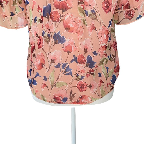 Maven West Floral Layered Tie Sleeve Blouse - XS - Picture 8 of 11
